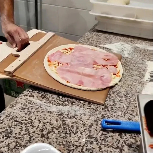 PizzSlider™ Pelle à pizza coulissante - Des pizzas parfaites à chaque fois grâce à une manipulation sûre et sans effort